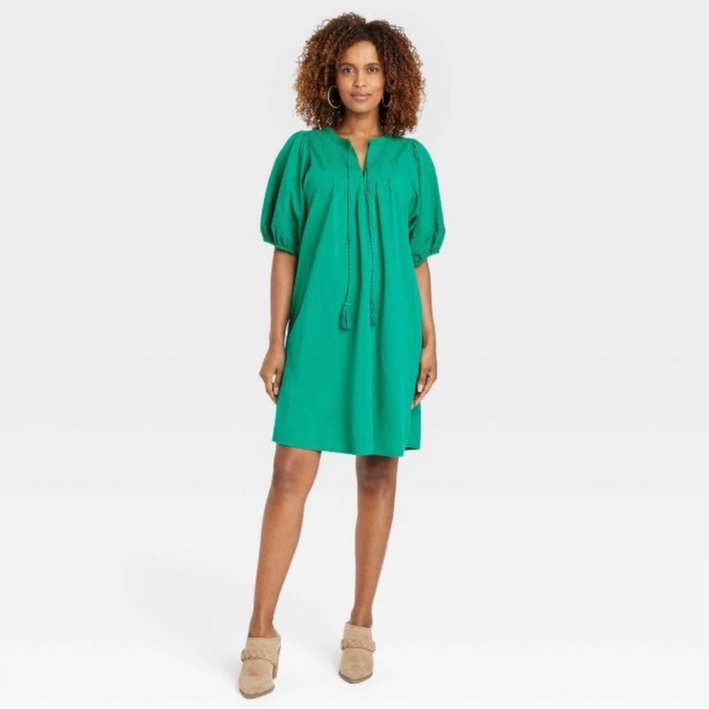NWT Knox Rose A line green boho dress